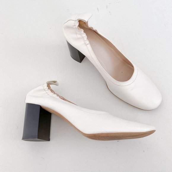Everlane Shoes - Everlane Size 9 Cream Off-White The Day Heel in Bone Leather Block Heel Pump